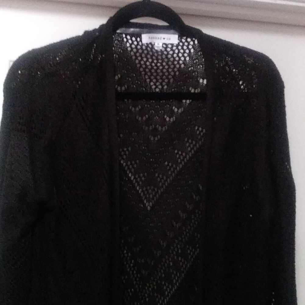 black long cardigan